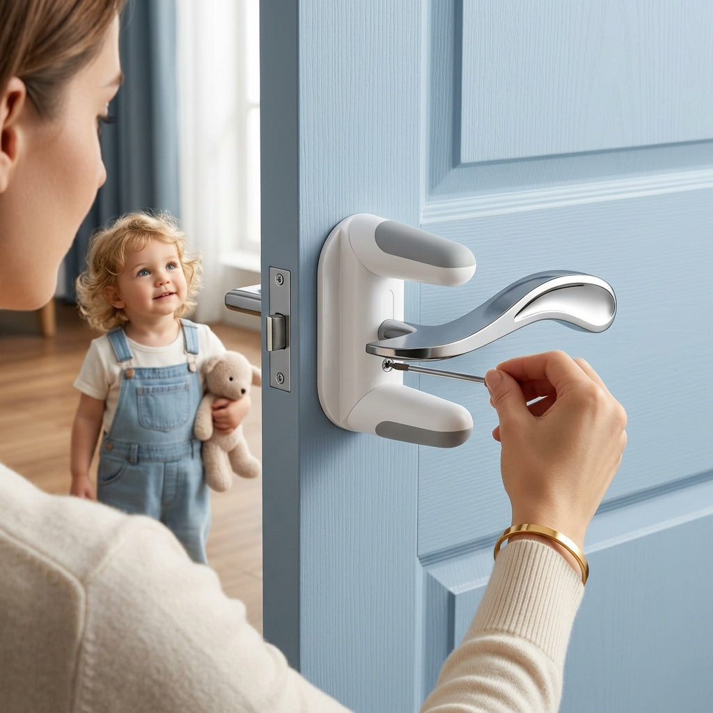 Baby Door Lever Locks - Child Safety Handles